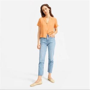 Everlane Clean Silk Short-Sleeve Notch Shirt